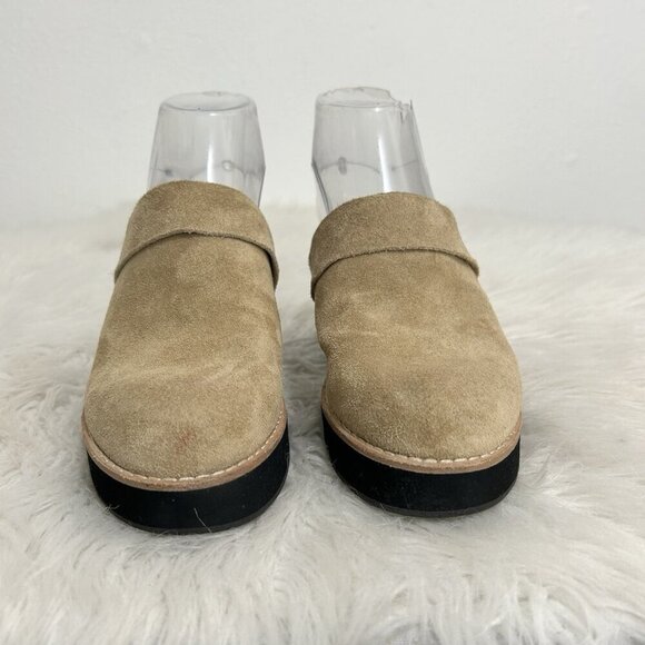 Eileen Fisher Mules Women’s Size 6.5 M Tan Leather Suede Hiya Slip On Platform - Picture 2 of 11